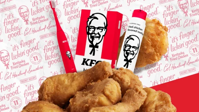KFC Toothpaste toothbrush hismile fried chicken