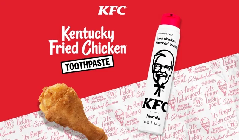 KFC Toothpaste toothbrush hismile fried chicken